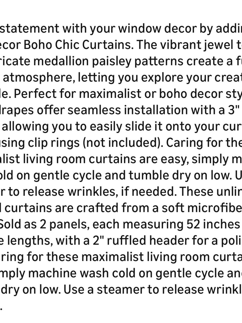 BOHEMIAN Turquoise Colorful Print Room Darkening 4 pieces Curtain Drapes. Great - Picture 8 of 10